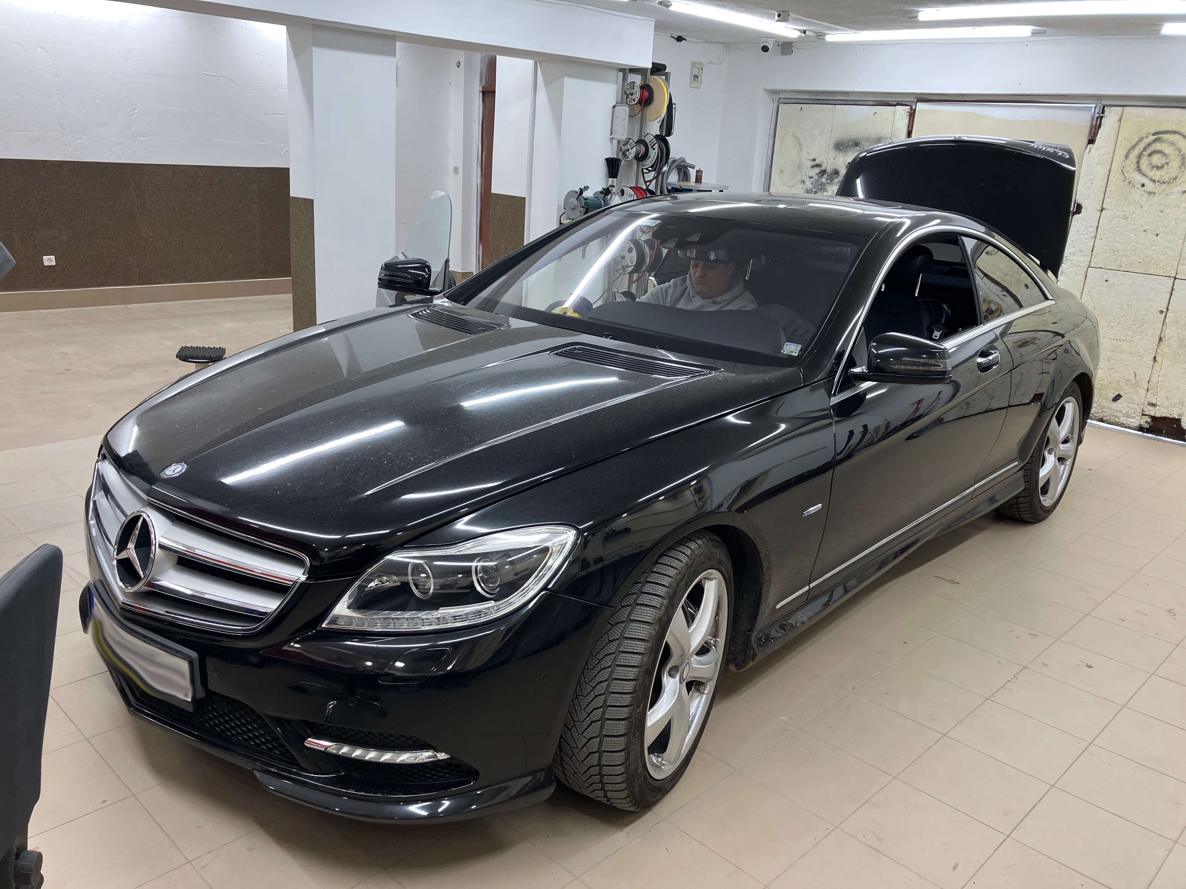 Mercedes CL W116 - Монтаж на Match UP 10DSP, изработка на затворена кутия  за нискочестотен говорител Helix K 12W и други допълнения