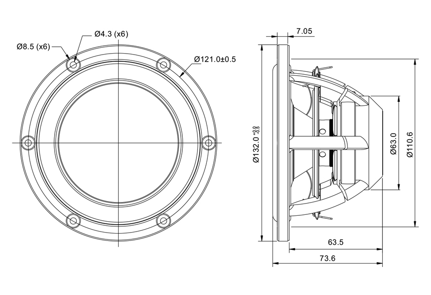 Басов говорител SB ACOUSTICS SATORI MW13TX-8, 13см, 40W RMS image 2