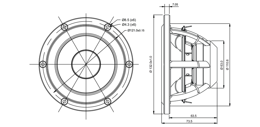 Басов говорител SB ACOUSTICS SATORI MR13P-4, 13см, 30W RMS image 2