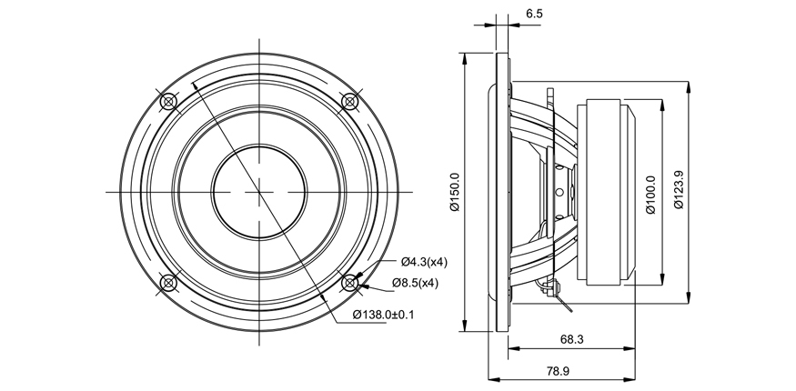Басов говорител SB ACOUSTICS SB15CRC30-8, 15см, 50W RMS image 3