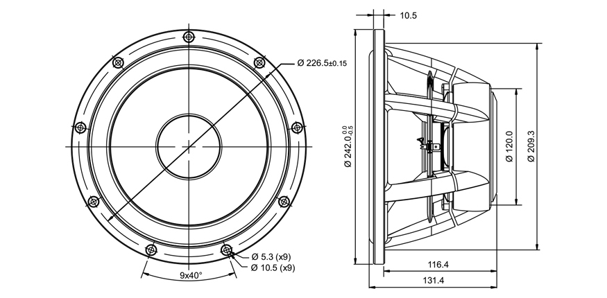 Басов говорител SB ACOUSTICS SATORI WO24P-4, 24см, 90W RMS image 2