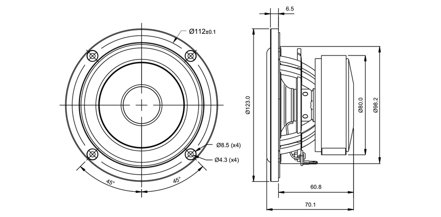 Средночестотен говорител SB ACOUSTICS SB13PFCR-25-8, 13см, 40W RMS image 3