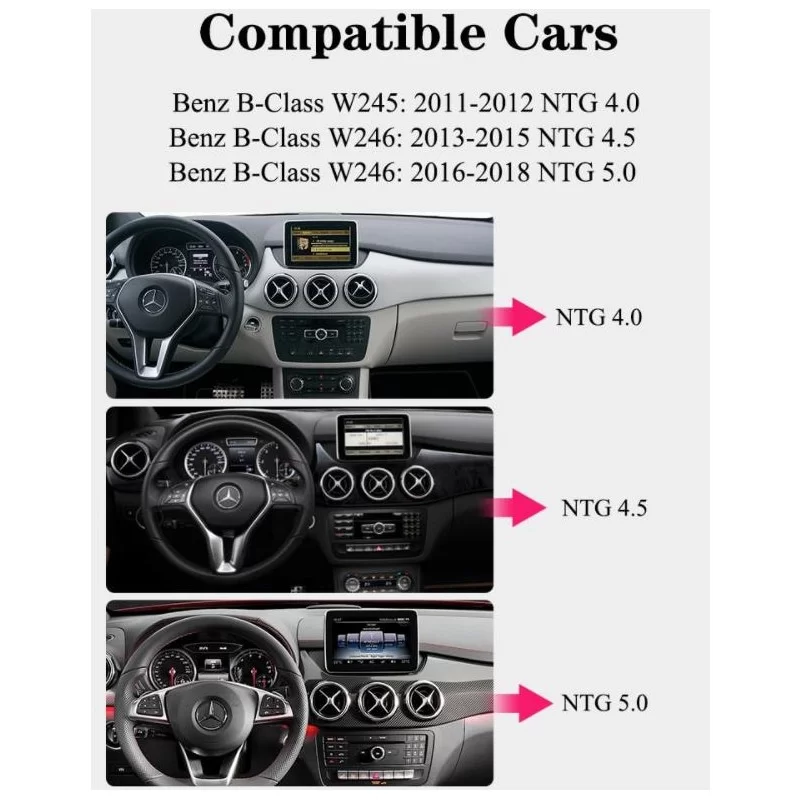 Мултимедия с Android 13 за Mercedes B Class W246 2011-2018 NTG 4.0/NTG 4.5/ NTG 5.0 image 3
