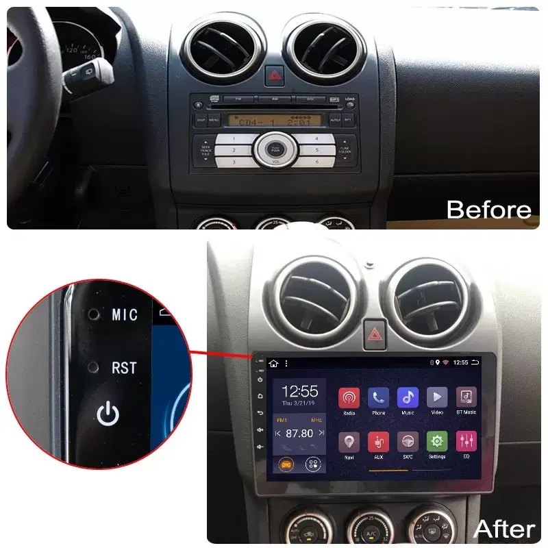 Мултимедия с Android 14 за Nissan Qashqai 2006-2013 image 5
