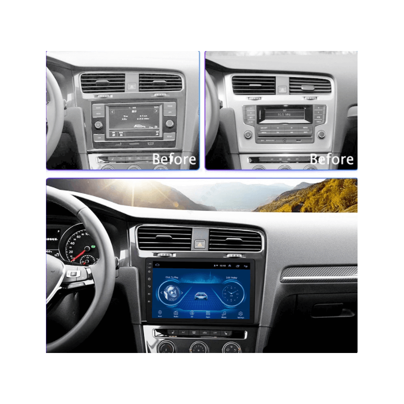 Мултимедия с Android 14 за VW Golf 7 2013-2020 Сребрист image 4