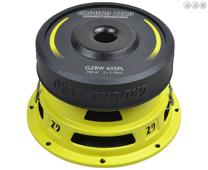 Субуфер Ground Zero GZRW 6XSPL, 16.5 см, 350W RMS image 2