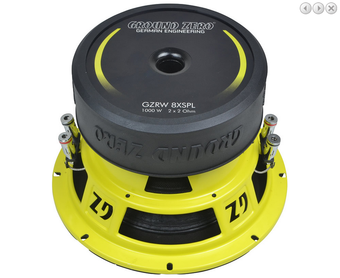 Субуфер Ground Zero GZRW 8XSPL, 20 см, 500W RMS image 2