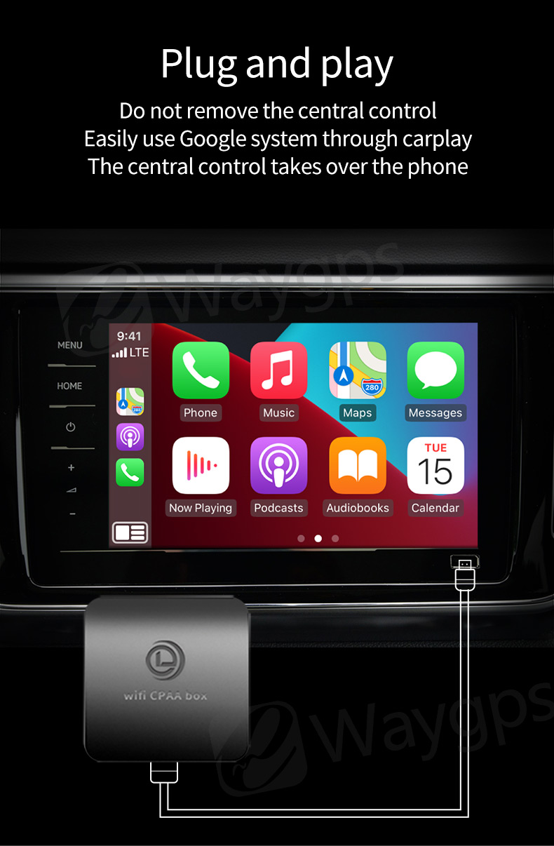 Конвертор от жичен към безжичен CarPlay EW-USBCPTAA-E01X image 3