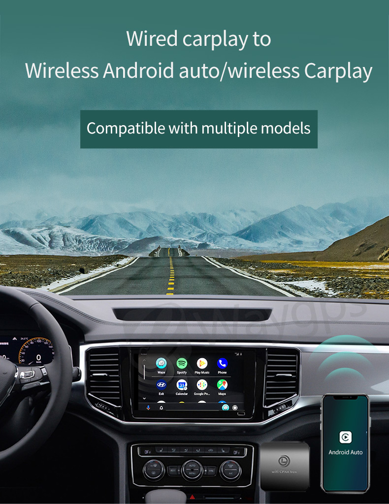 Конвертор от жичен към безжичен CarPlay EW-USBCPTAA-E01X image 4