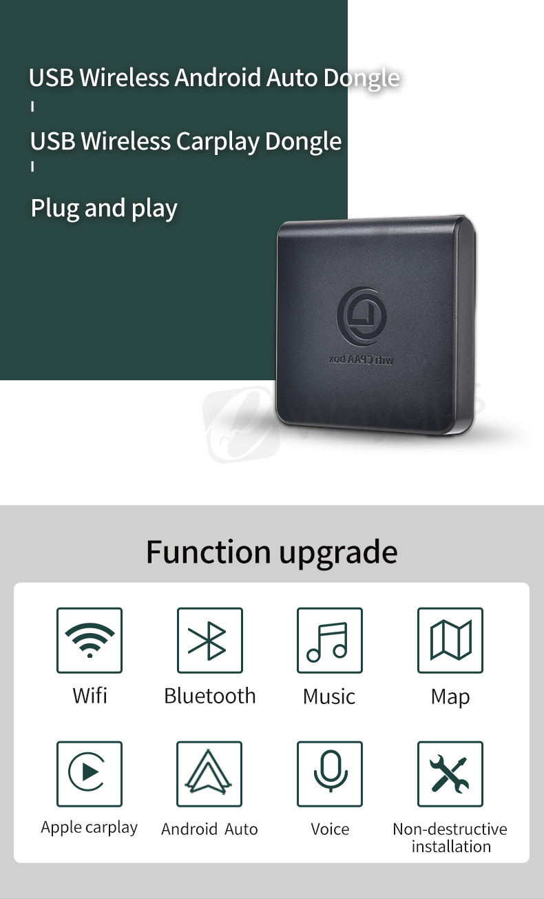 Конвертор от жичен към безжичен CarPlay EW-USBCPTAA-E01X image 2