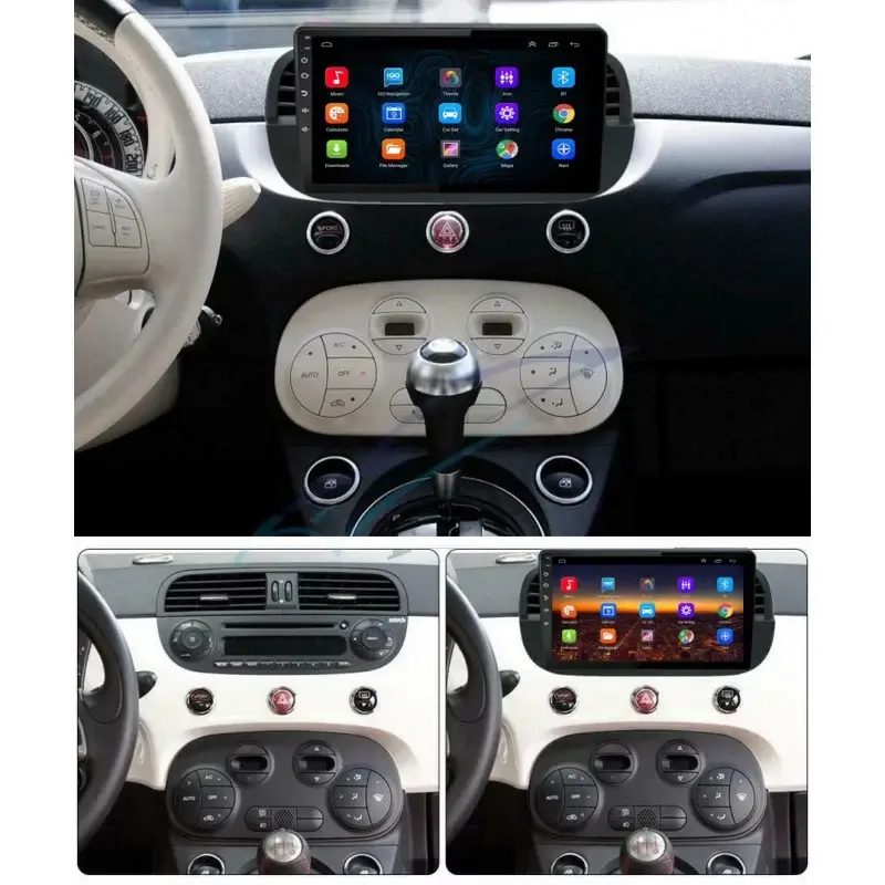 Мултимедия с Android 14 за Fiat 500 2007-2015 бежав image 5