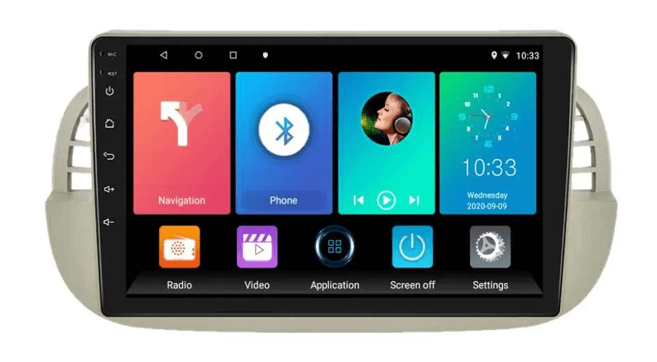 Мултимедия с Android 14 за Fiat 500 2007-2015 бежав