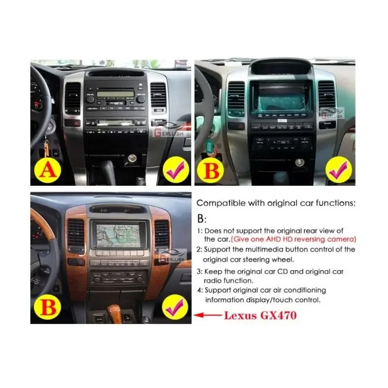 Мултимедия с Android 13 за Toyota Land Cruiser J 120, Lexus GX470 2002-2009 image 2