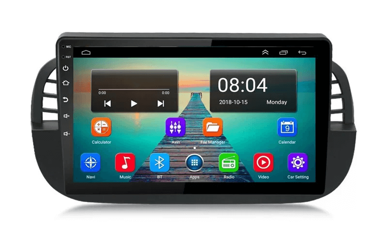 Мултимедия с Android 14 за Fiat 500 2007-2015 Black image 2