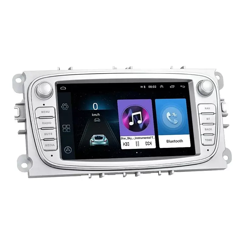 Мултимедия с Android 14 за Ford Focus, Mondeo, C-Max, S-Max, Galaxy, Kuga 2006-2011 White БЕЗ DVD image 5