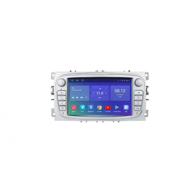 Мултимедия с Android 14 за Ford Focus, Mondeo, C-Max, S-Max, Galaxy, Kuga 2006-2011 White БЕЗ DVD image 4