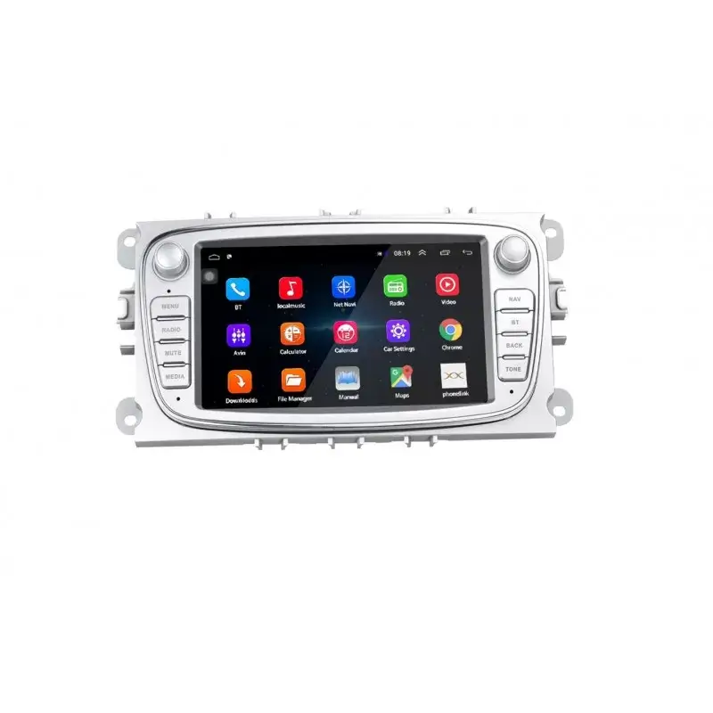 Мултимедия с Android 14 за Ford Focus, Mondeo, C-Max, S-Max, Galaxy, Kuga 2006-2011 White БЕЗ DVD image 2
