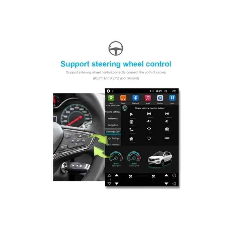 Tesla Style мултимедия с Android 13 за Hyundai Tucson IX35 2008-2015 image 5