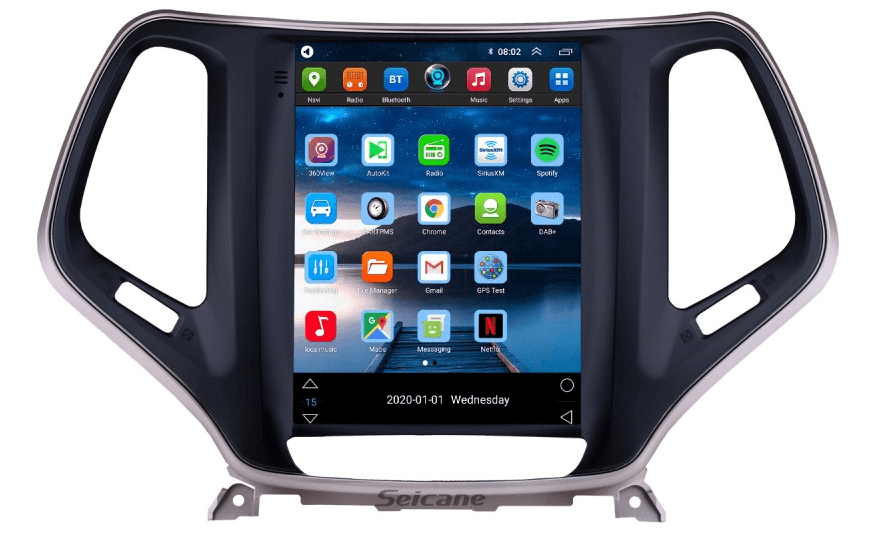 Tesla Style мултимедия с Android 13 за Jeep Cherokee 2014-2018