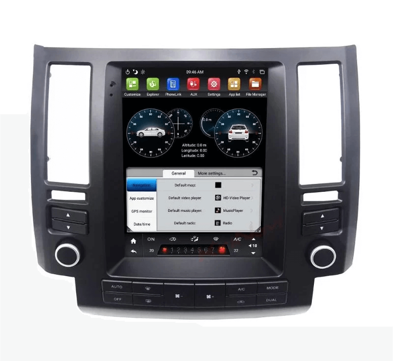 Tesla Style мултимедия с Android 10 за Infiniti FX35 2003-2007 image 2