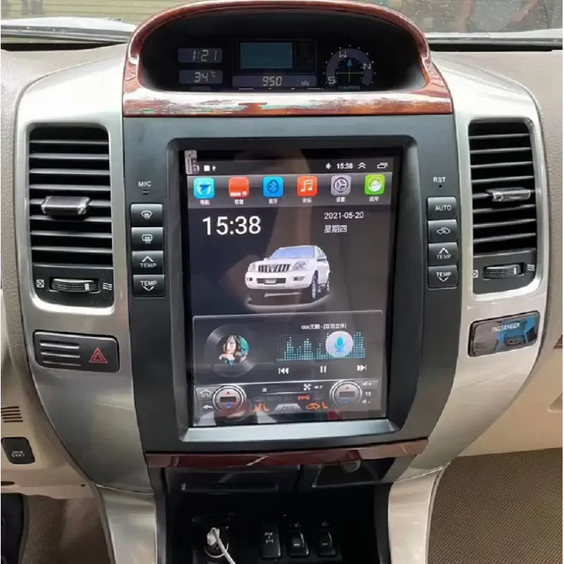 Tesla Style мултимедия с Android 13 за Toyota Land Cruiser Prado J 120 2004-2009 image 4