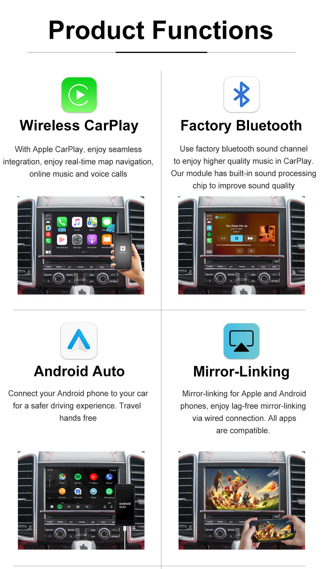 CarPlay интерфейс за Porsche 2010-2016 PCM3.1 image 2