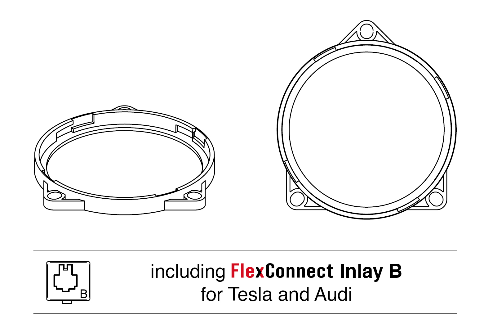 Адаптери за 10см Helix Compose говорители за Audi и Tesla