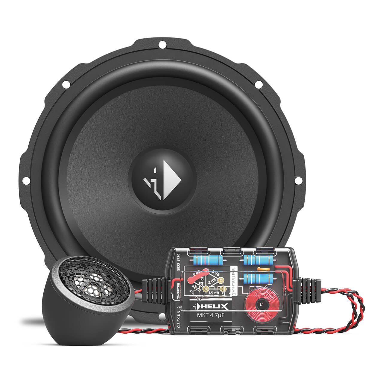 Авто говорители Helix Ci3 K165.2FM-S3, двукомпонентна система, 16.5 см + 20мм, 100W RMS, 3Ohm