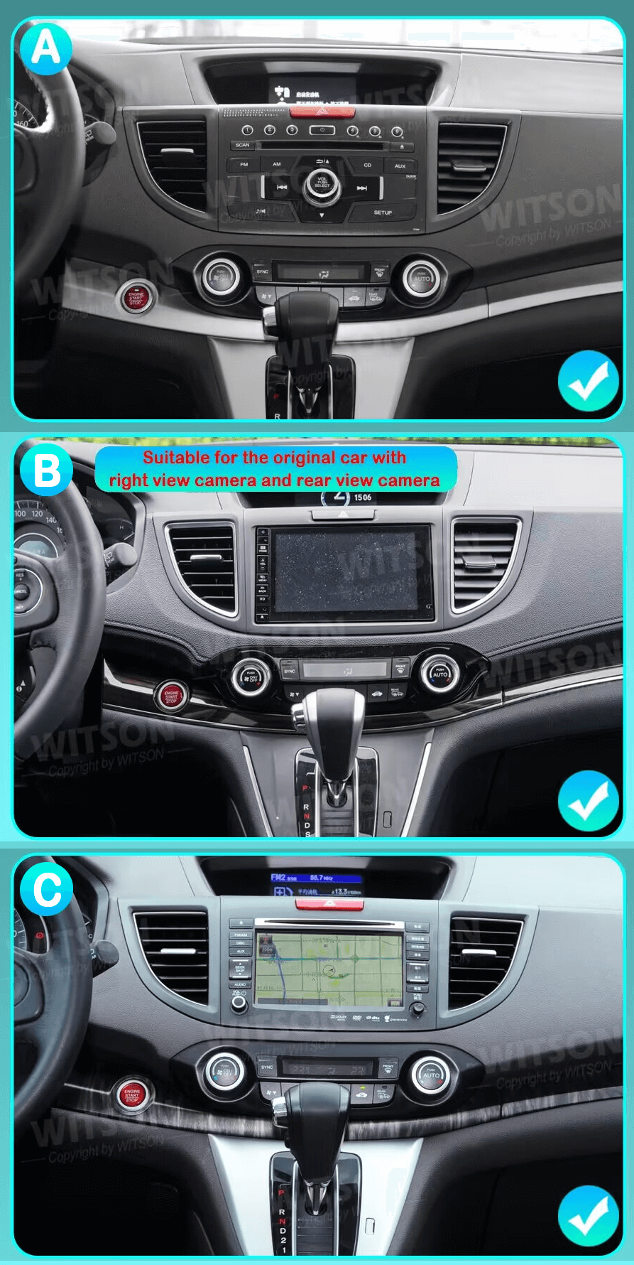 Мултимедия с Android 15 за Honda CR-V 2012-2016 WHV2012 image 5
