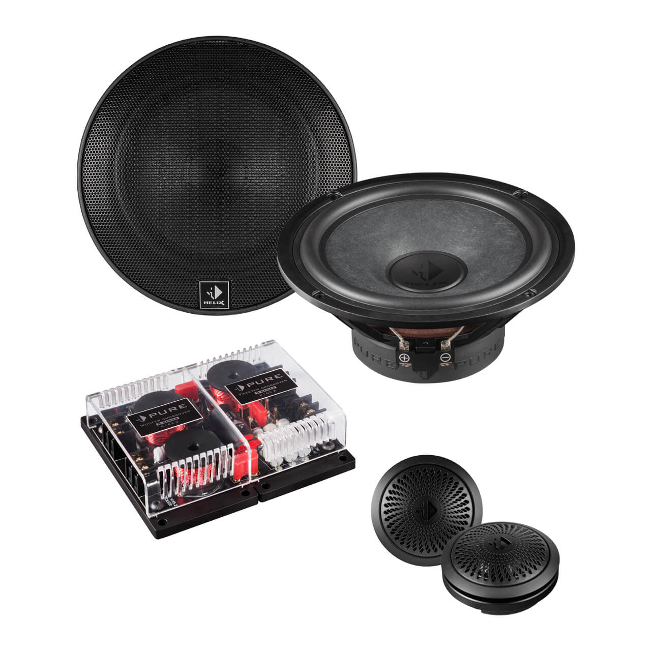 Авто говорители Helix PR K165.2, двукомпонентна система, 16.5см+25мм, 100W RMS, 4Ohm