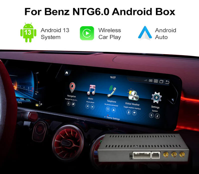 Android 13 навигационен модул за Mercedes 2019-2023 с NTG6 MBUX система