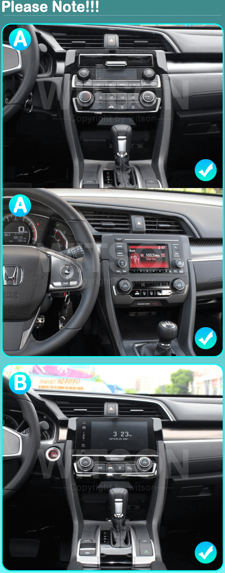 Мултимедия с Android 15 за Honda Civic 2015-2020 WHV2058 image 4