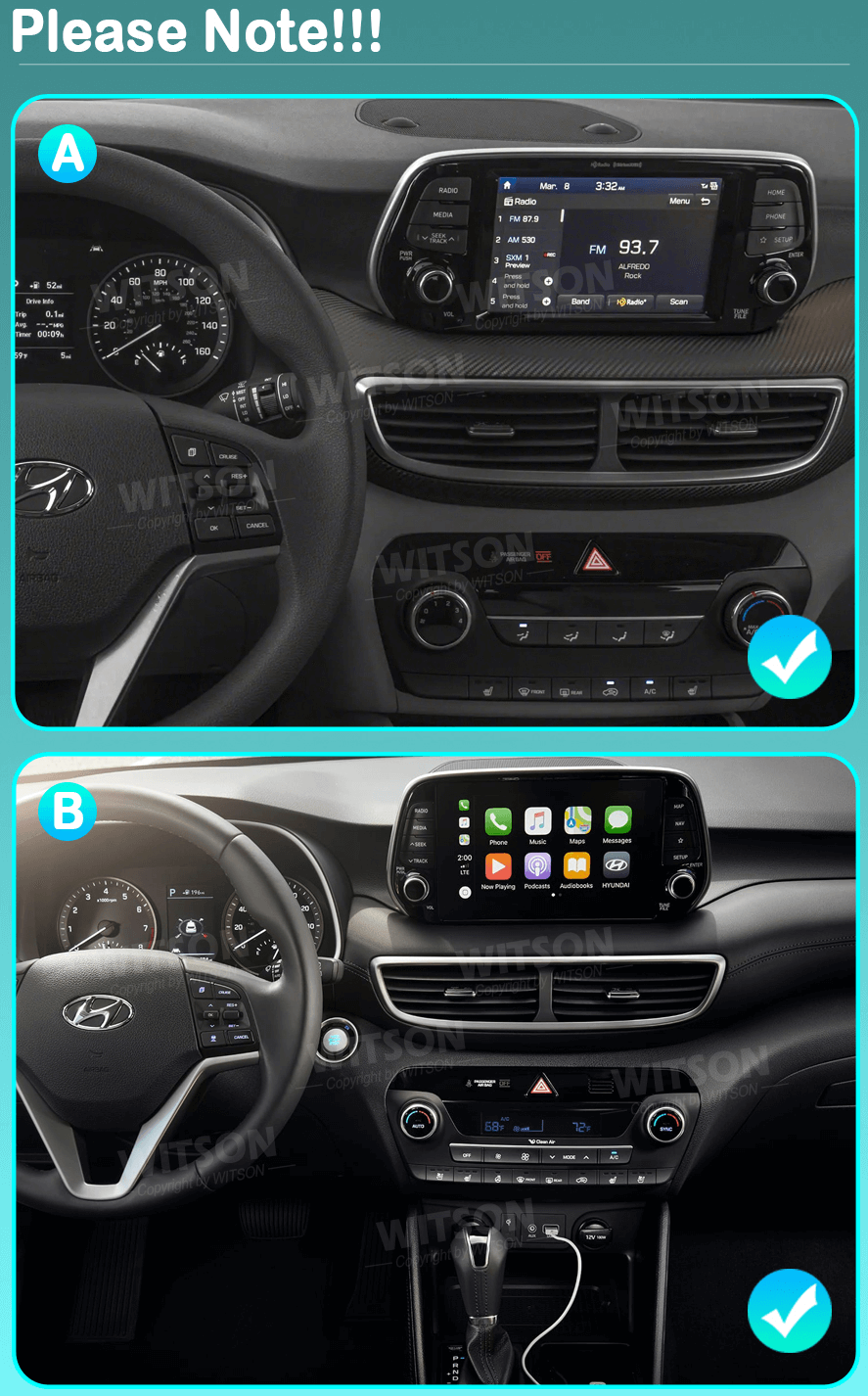 Мултимедия с Android 15 за Hyundai Santa Fe Tucson 2018-2020 DHG2292 image 4