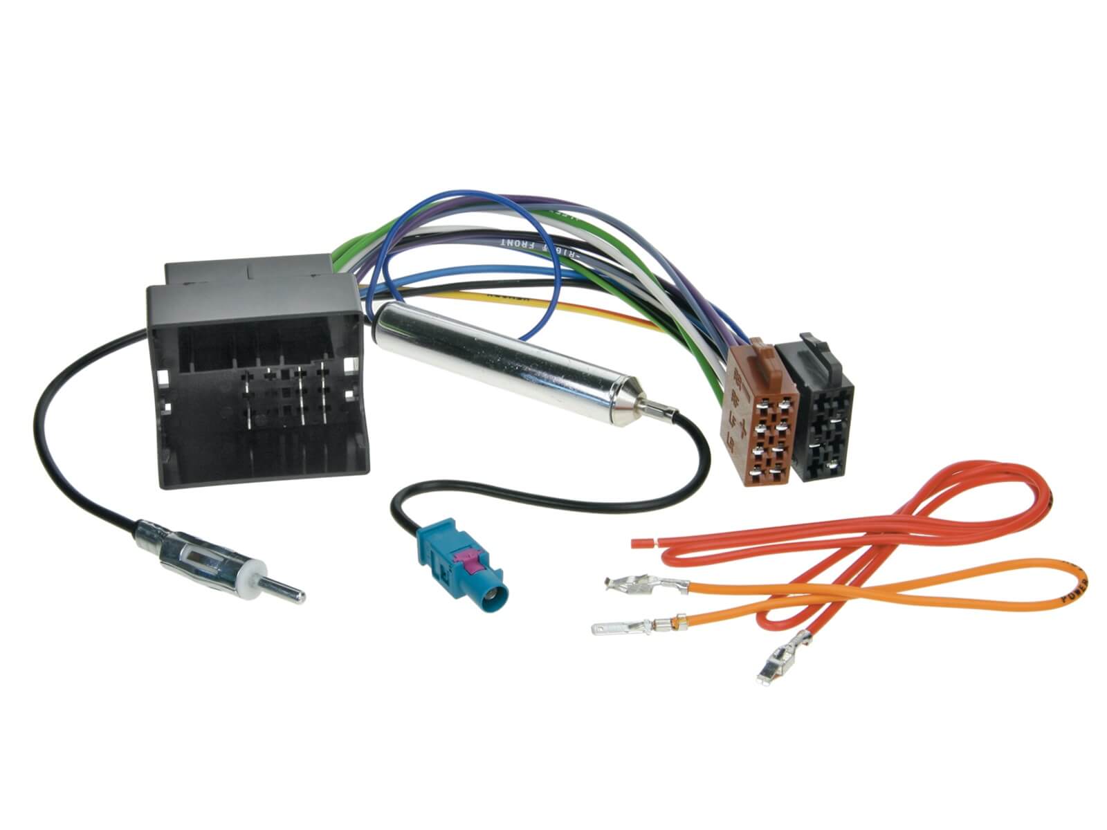 Преходна букса от Quadlock към ISO евробукса + антенен адаптер Fakra DIN ACV 1324-46