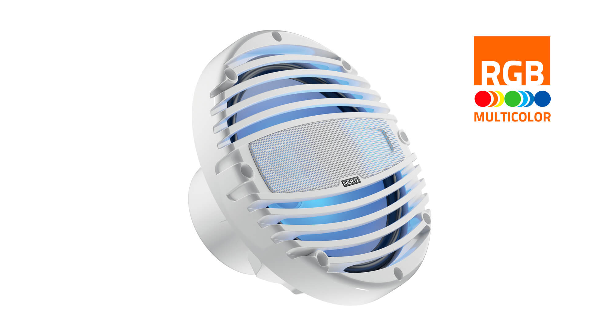 Морски говорители Hertz Marine HMX 8 LD-TC/TW, RGB LED, бели или черни, 20 см, 100W RMS