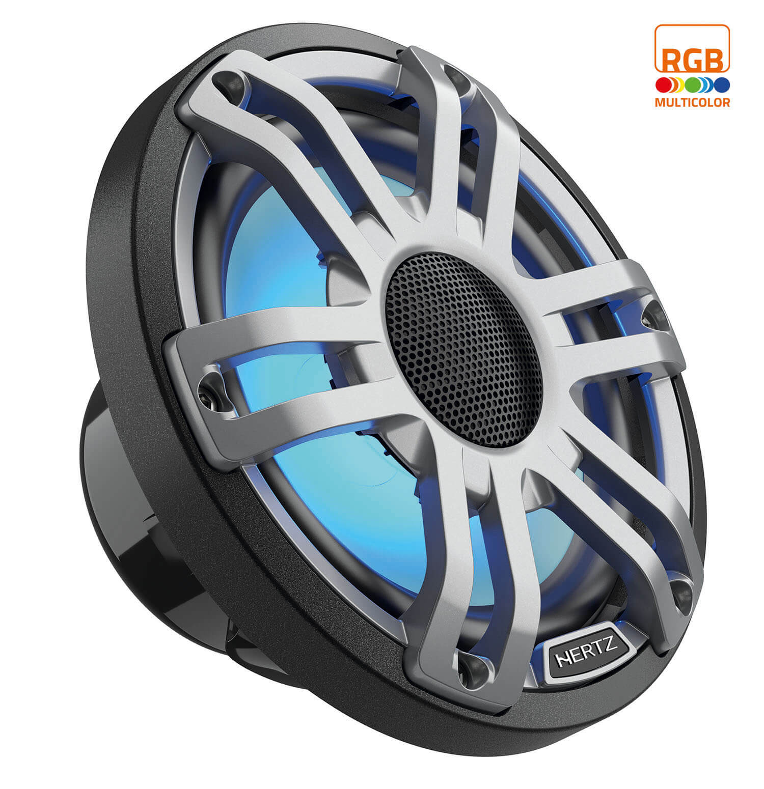 Морски говорители Hertz Marine HMX 6.5 S-LD-G, RGB LED, черни, 16.5 см, 75W RMS