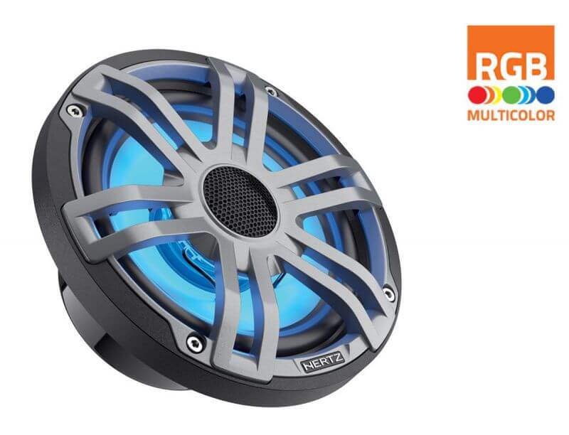 Морски говорители Hertz Marine HEX 6.5 S-LD-G, черни, LED, 16.5 см, 50W RMS