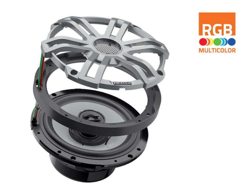 Морски говорители Hertz Marine HEX 6.5 S-LD-G, черни, LED, 16.5 см, 50W RMS image 4