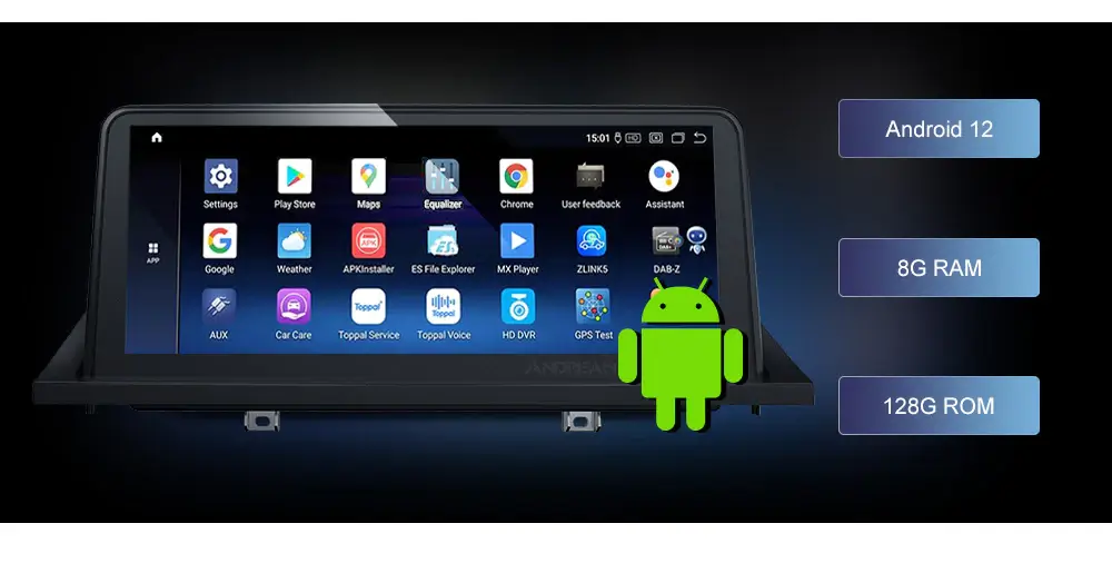 10.25" дисплей Android 12 за BMW X5 E70, X6 E71 CIC 2007-2014 image 11