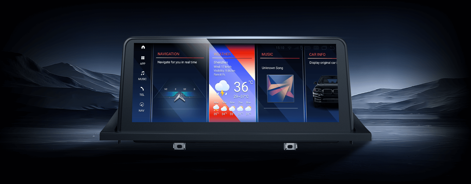 10.25" дисплей Android 12 за BMW X5 E70, X6 E71 CCC 2007-2014 image 8